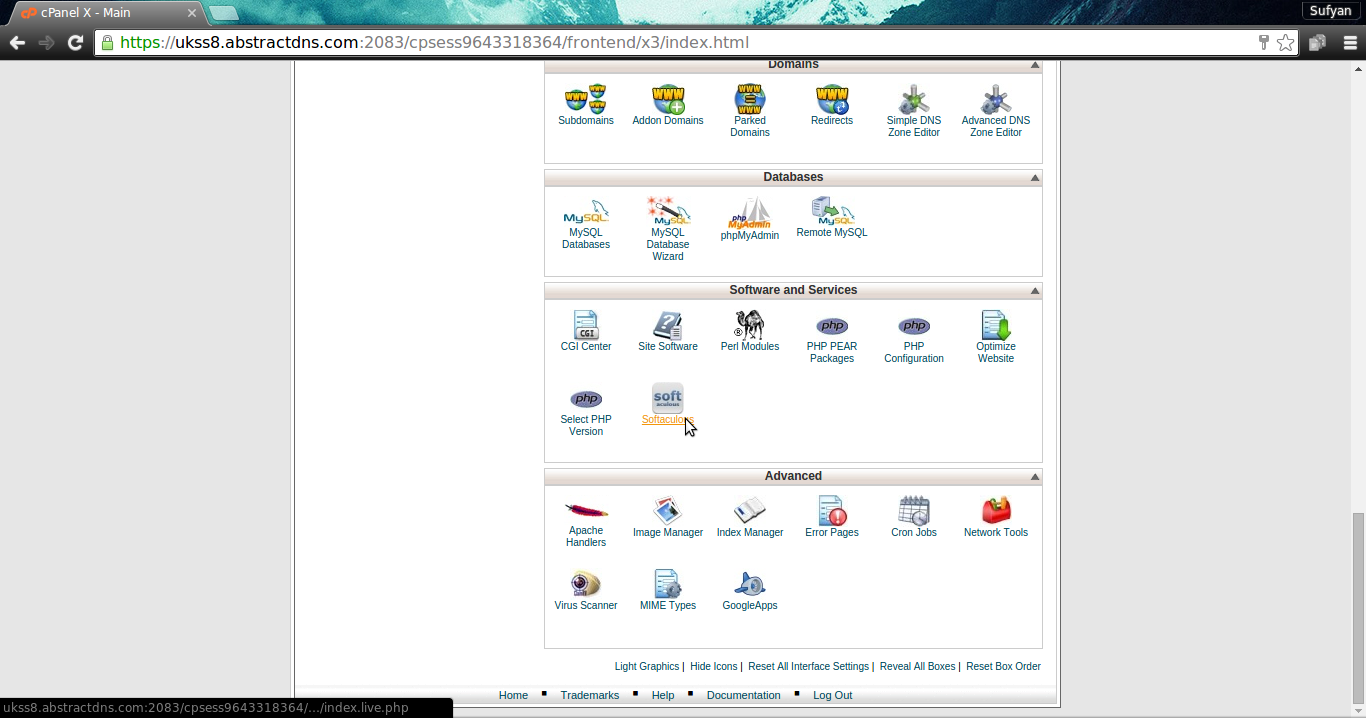 Softaculous in cPanel